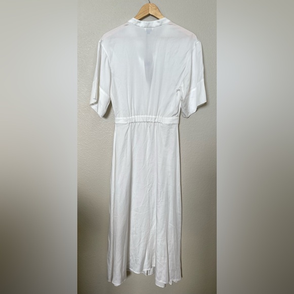 The Kit Cobie Shirtdress White Silky Maxi Dress Size 2 Lightweight - Picture 3 of 4